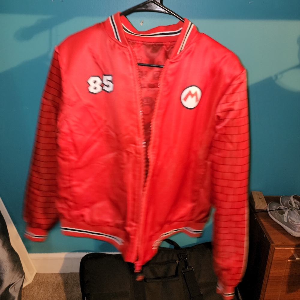 Super Mario shiny bomber jacket